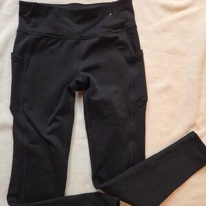 Athleta Girls Black Altitude Edge Stach Leggings